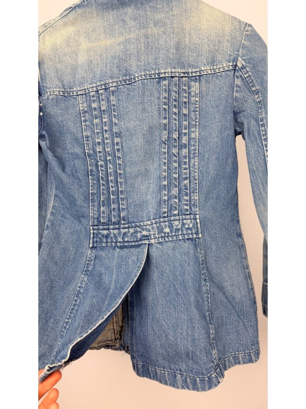 Landlubber Vintage Denim Jacket With Button Front & Pockets USA Made Womens XS - Picture 13 of 16
